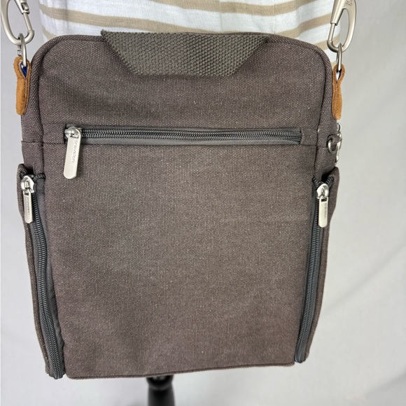 Travelon Heritage Anti-Theft Tour Bag Crossbody, Gray,RFID Travel Purse - Picture 8 of 16